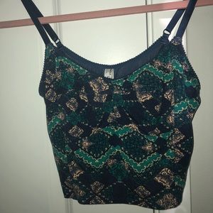 Free people crop tank shades of blue